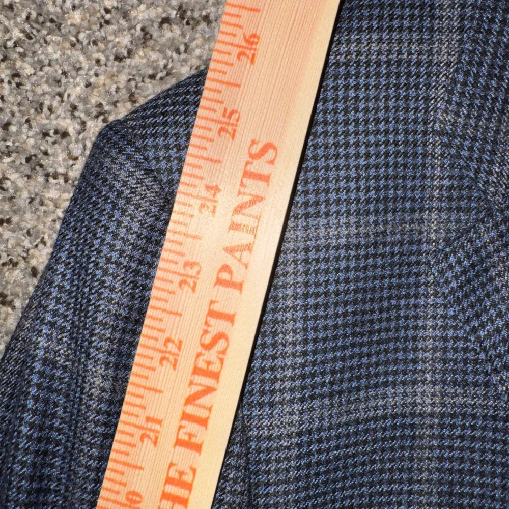 Napoli di Nordstrom Loro Piana 46L Cashmere Blazer‎ Blue Plaid Sport Coat  Mens